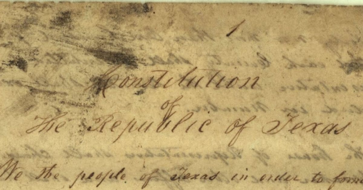 Does Texas need to draft a new constitution before we TEXIT?